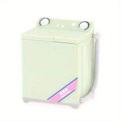 Mini Dollhouse Washing Machine Realistic Simulation Compact Laundry Appliance