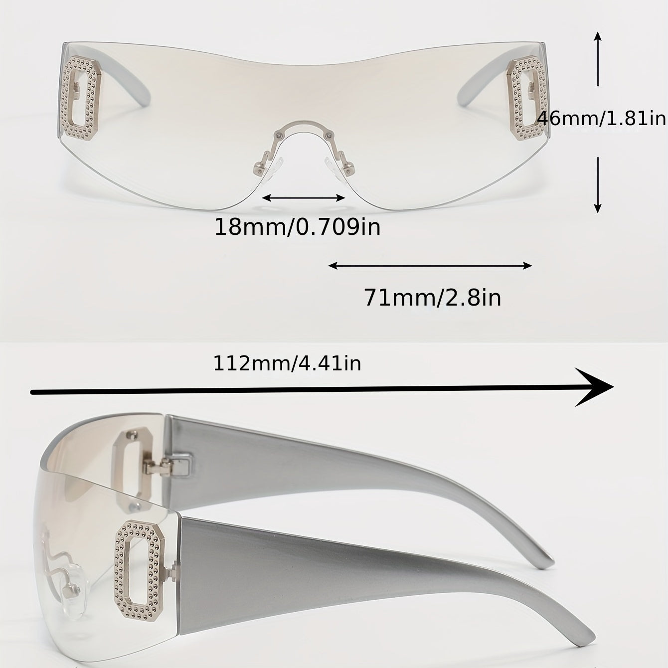 Y2K Cyberpunk Gradient Mirror Lens Sunglasses UV400