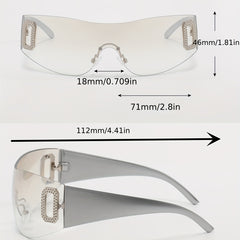 Y2K Cyberpunk Gradient Mirror Lens Sunglasses UV400