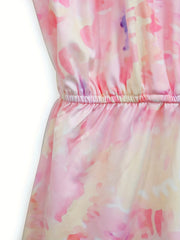 Tie Dye V-Neck Cami Romper Jumpsuit