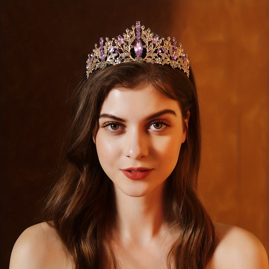 Pink Crystal Tiara Crown for Women Girls