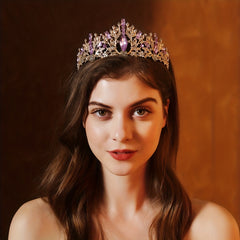 Pink Crystal Tiara Crown for Women Girls