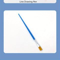 Professional Artist Brushes Set Nylon Bristles Plastic Wood Handle Golden Tip