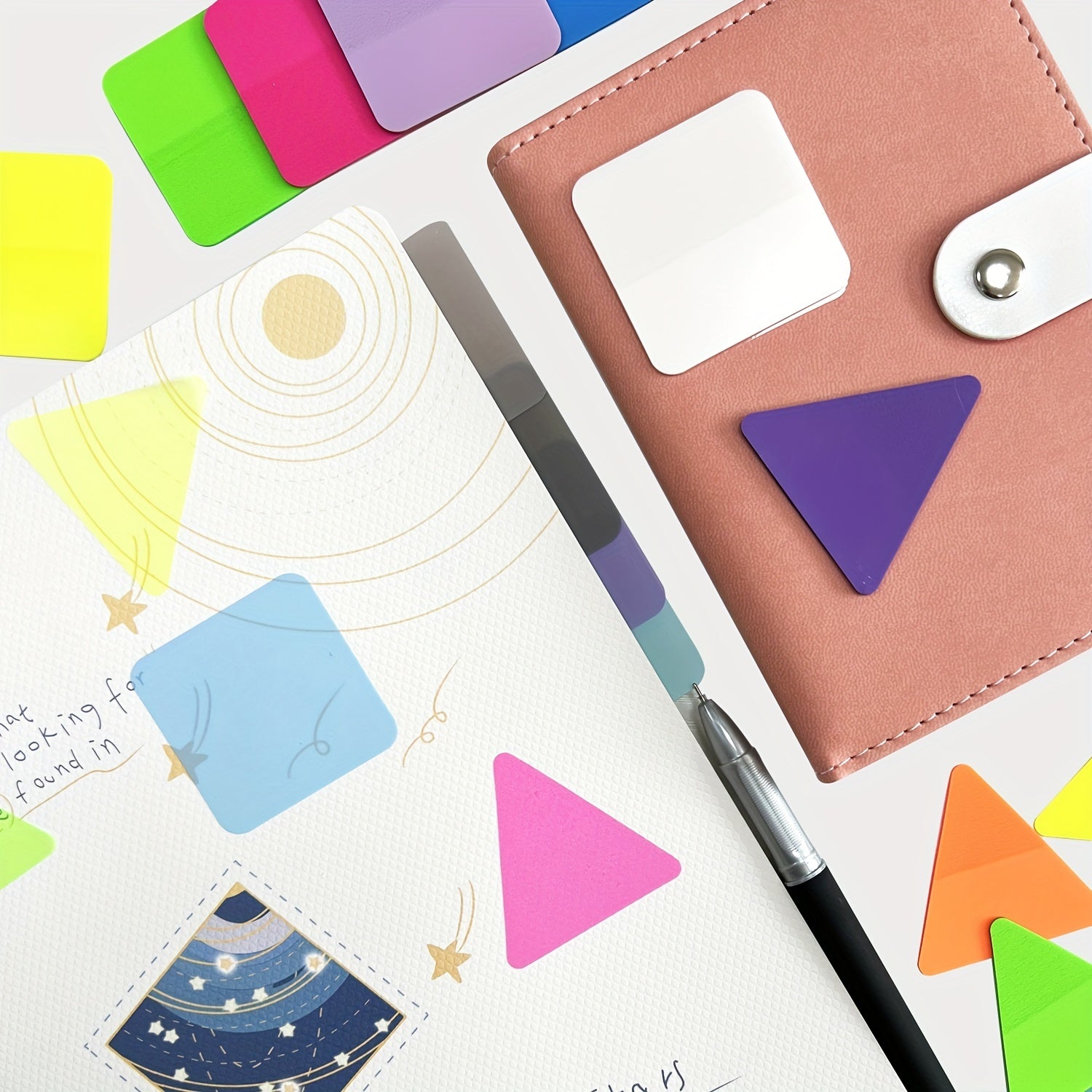 160 Sheets Transparent Sticky Notes 4.29x4.29 Cm, 8 Pads Waterproof