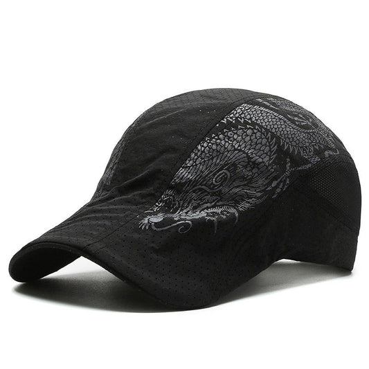 Men's Outdoor Street Sunscreen Cap Thin Mesh Printed Beret