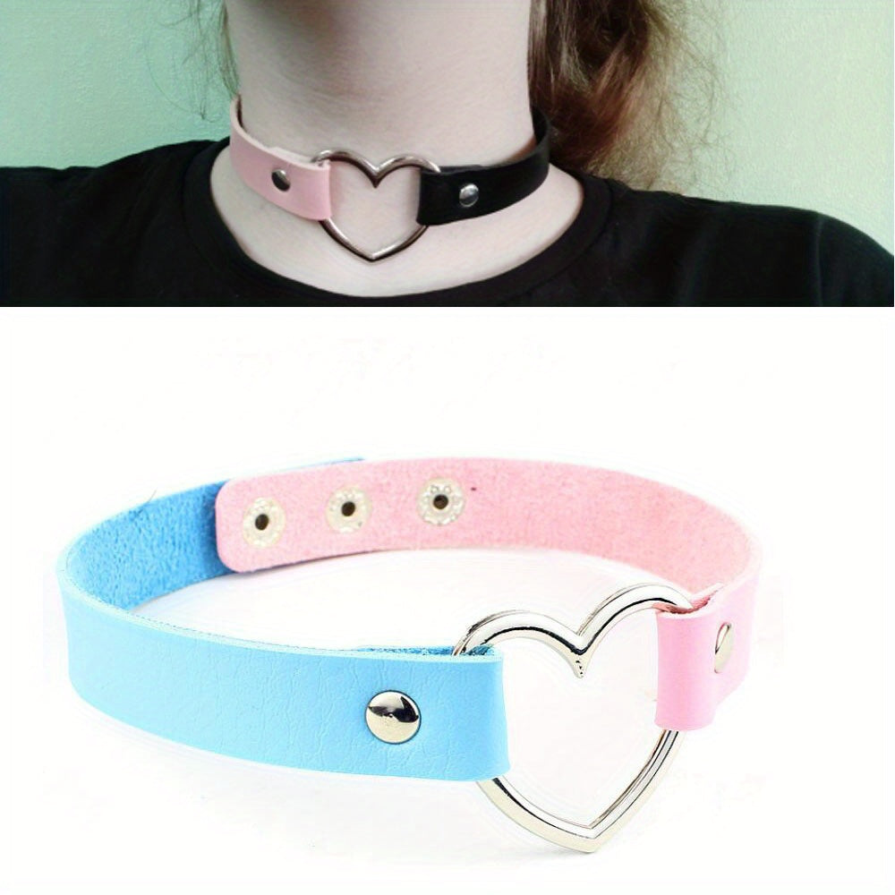 PU Leather Choker Punk Gothic Style Necklace
