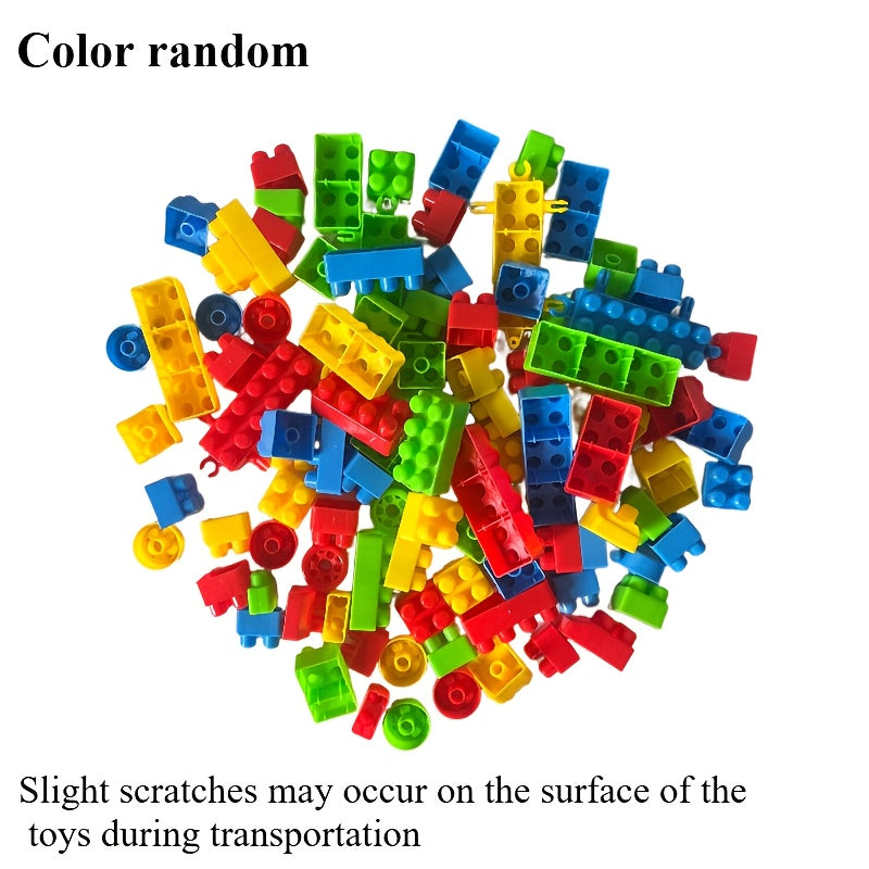 100pc Colorful Building Blocks Set Ages 3 DIY Construction Toy Gift