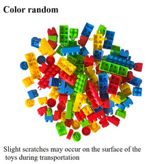 100pc Colorful Building Blocks Set Ages 3 DIY Construction Toy Gift