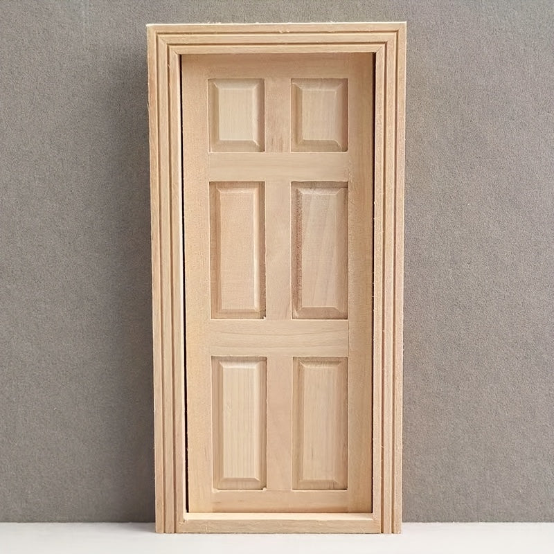 1:12 Dollhouse Doors and Windows 6 Grid Square Door with Frame Three Section