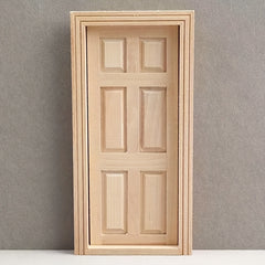1:12 Dollhouse Doors and Windows 6 Grid Square Door with Frame Three Section