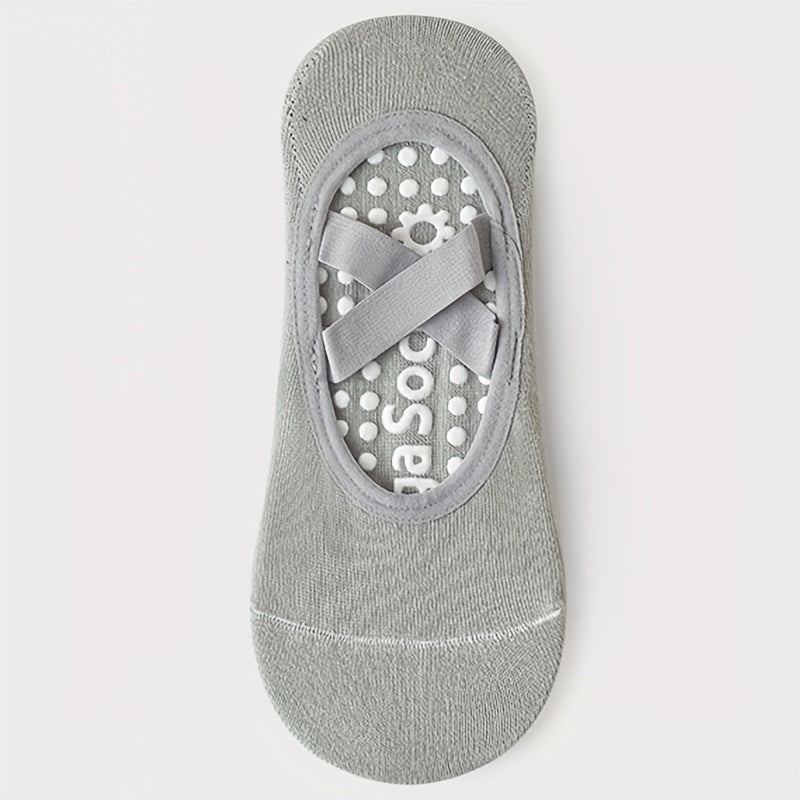 Women's Non Slip Yoga Socks with Cross Strap Sports Socks