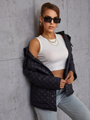 Solid Button Front Coat Long Sleeve Warm Outerwear