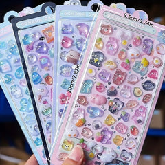 Cartoon Embossed Fun Sticker Decoration 3D Stickers Pop Up Random One Piece