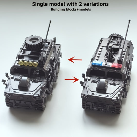 Educational Building Block Toy Military Car Assembly Toy