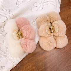 2pcs Plush Hair Claw Styling Clips Hair Accessories
