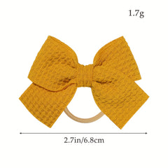15pcs Random Bow Hair Tie Hair Bands Ponytail Holders for Baby Girls
