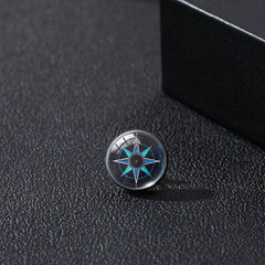 Compass Time Gem Buckle Shirt Suit Accessories