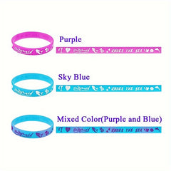 3pcs Mermaid Pattern Silicone Bracelet Set
