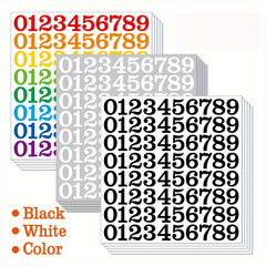 Vinyl Number Decals 1 Inch Pre Cut Pack of 5 Sheets