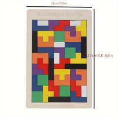 Wooden Magnetic Colorful Square Blocks Building Blocks