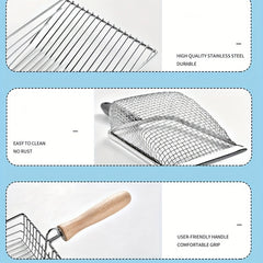 Stainless Steel Cat Litter Scoop Comfortable Handle