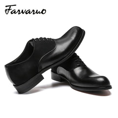 FARWARWO Leather Dress Shoes Wedding Office