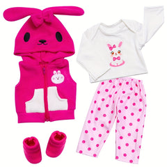 Rabbit Suit Doll Clothes Fit for 17 inch Doll Not Include Doll Gift