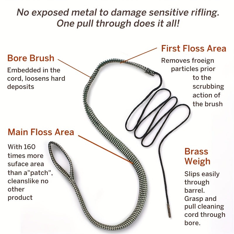 Reusable Barrel Cleaning Sling Bore Cleaning Rope For Effective Cleaning