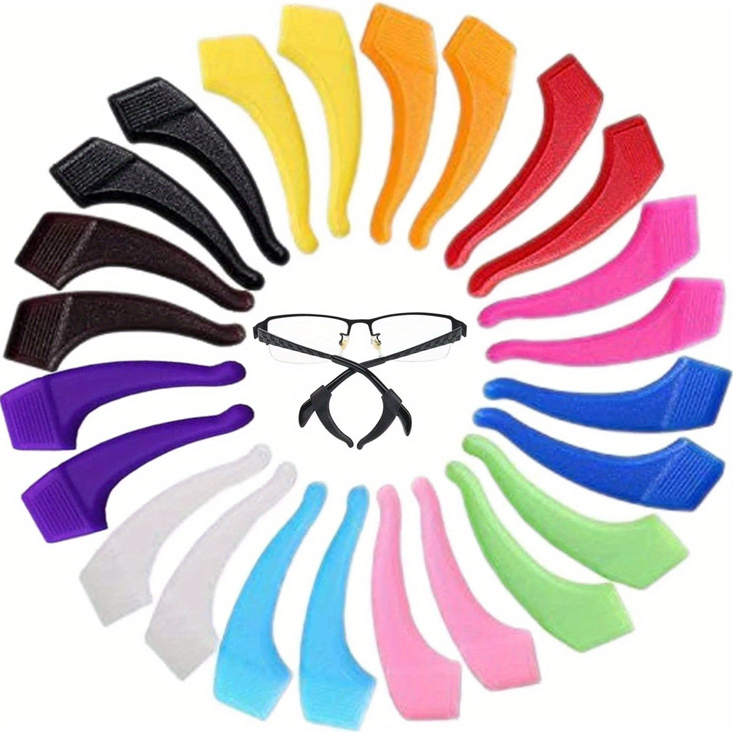 12 Pairs Silicone Glasses Ear Grip Sports Eyeglass Strap Holder