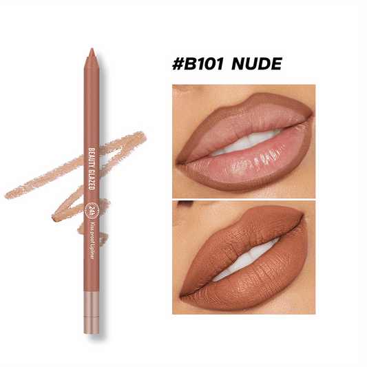 BEAUTY GLAZED 10 Colors Waterproof Lipliner Matte Lipstick Pen