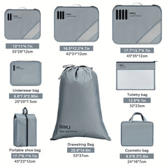 8 Pcs Packing Cubes For Travel Luggage Organizers Lightweight Travel Bags