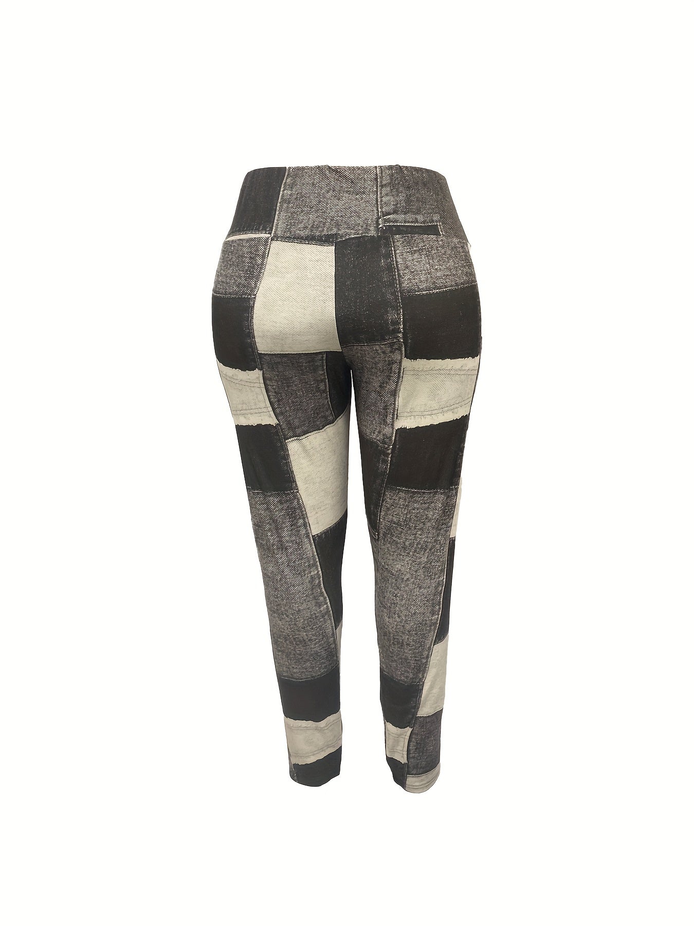  Colorblock High Rise Skinny Trousers
