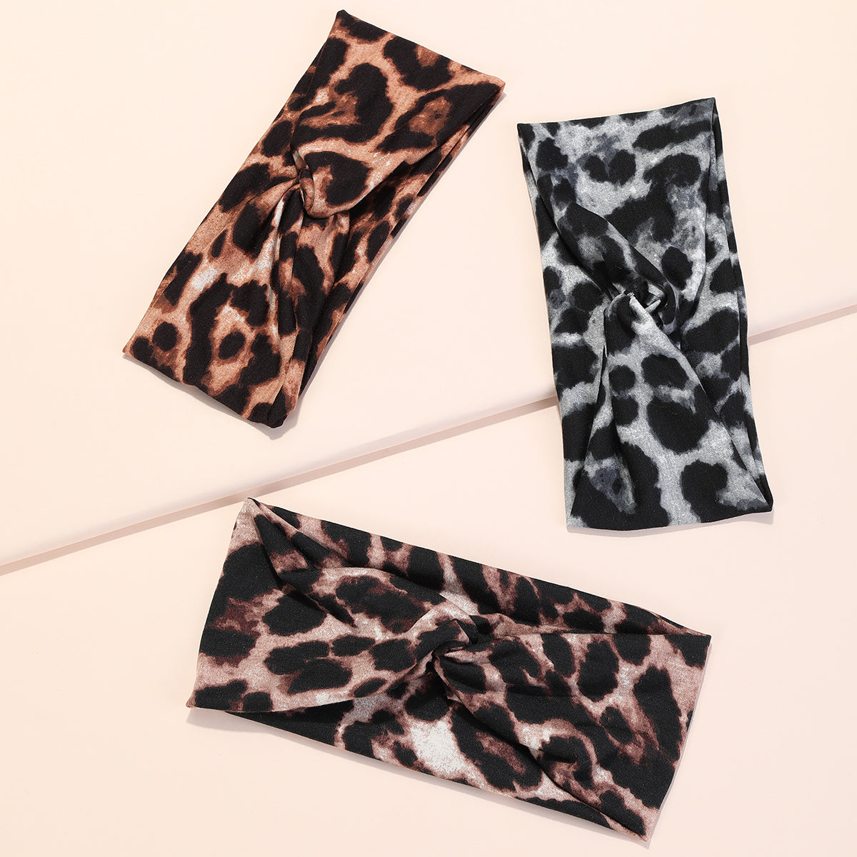 3pcs Leopard Pattern Headband Wide Headband For Women Girls