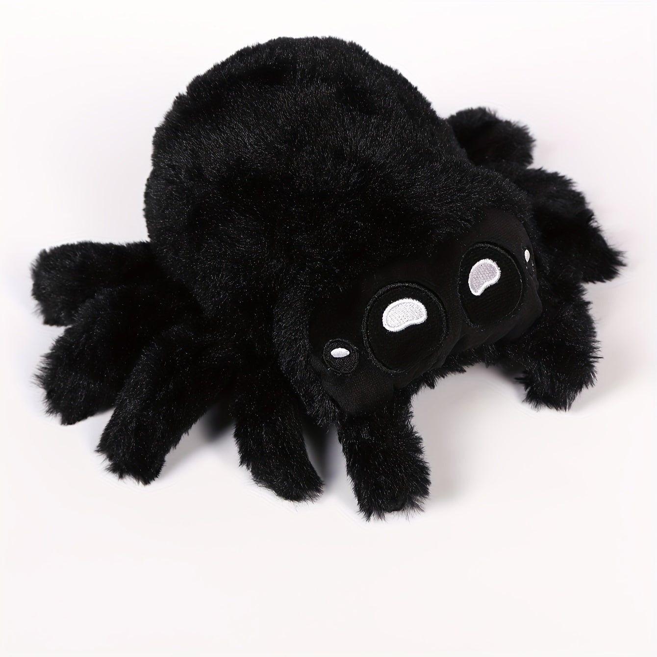 2pcs Plush Spider Toy Soft Polyester Prank Prop Halloween Decor