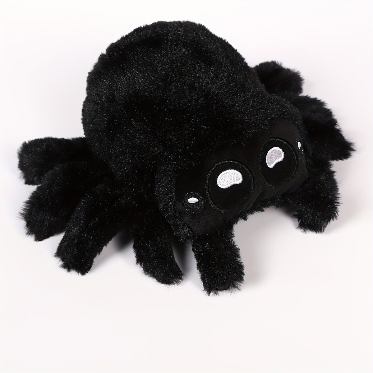 2pcs Plush Spider Toy Soft Polyester Prank Prop Halloween Decor