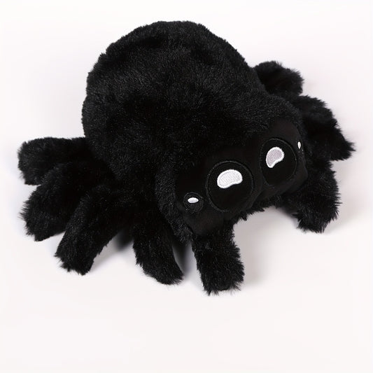 2pcs Plush Spider Toy Soft Polyester Prank Prop Halloween Decor