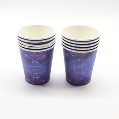 Galaxy Party Supplies Set Solar System Paper Plates Cups Napkins For 24
