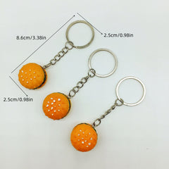Hamburger Keychain Cartoon Food Car Keychain Bag Keychain