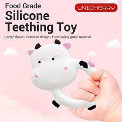 Silicone Baby Teether Toy Baby Cow Chew Teething Relief Toy For Sucking Needs