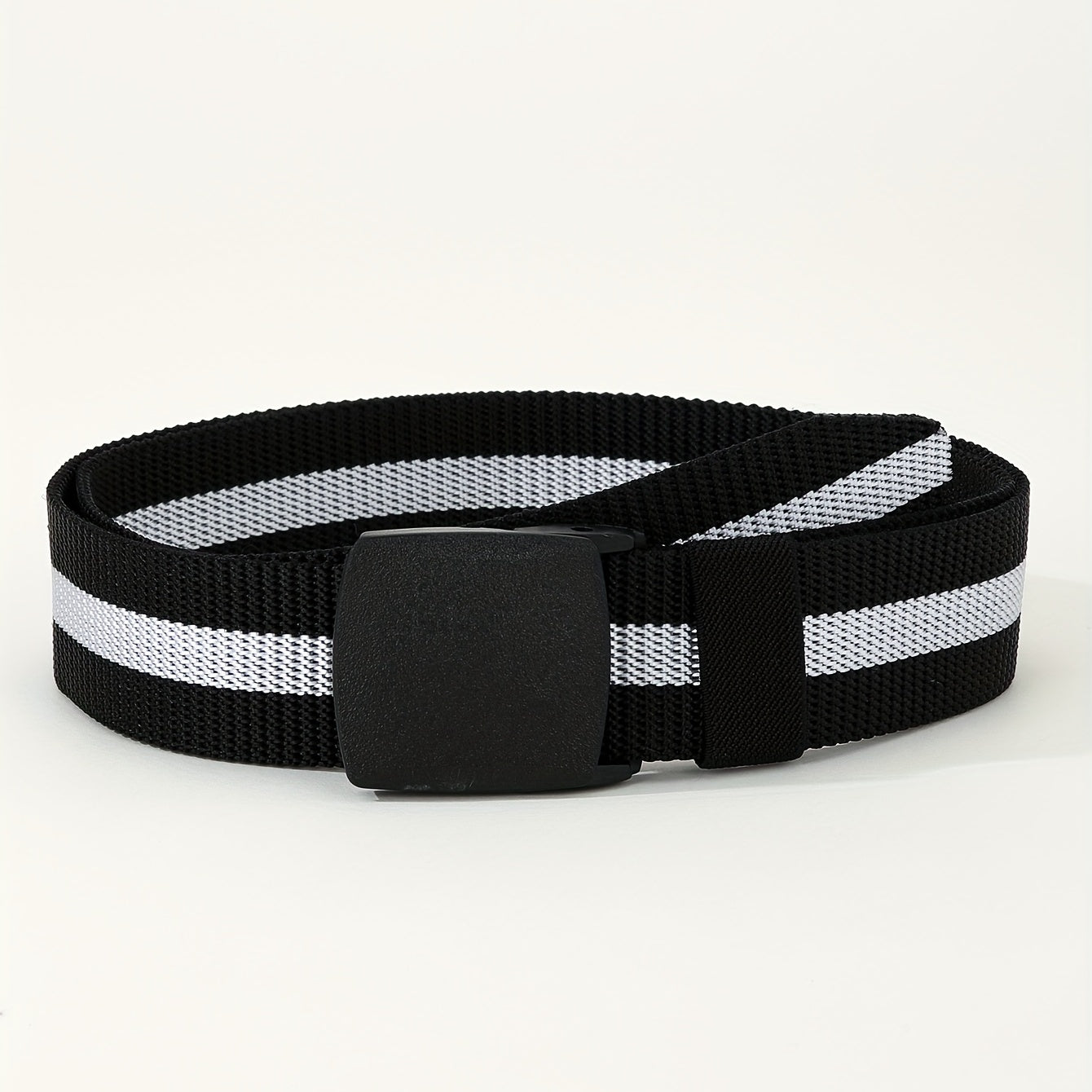Men's Casual Nylon Leather Belt with Automatic Buckle