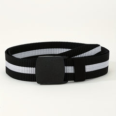 Men's Casual Nylon Leather Belt with Automatic Buckle