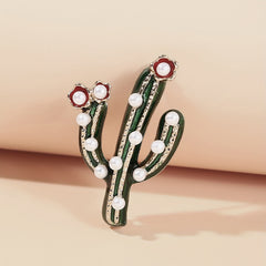 Alloy Owl Brooch with Faux Diamond Inlay
