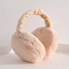 Plush Foldable Earmuffs Hand Woven Ear Warmers
