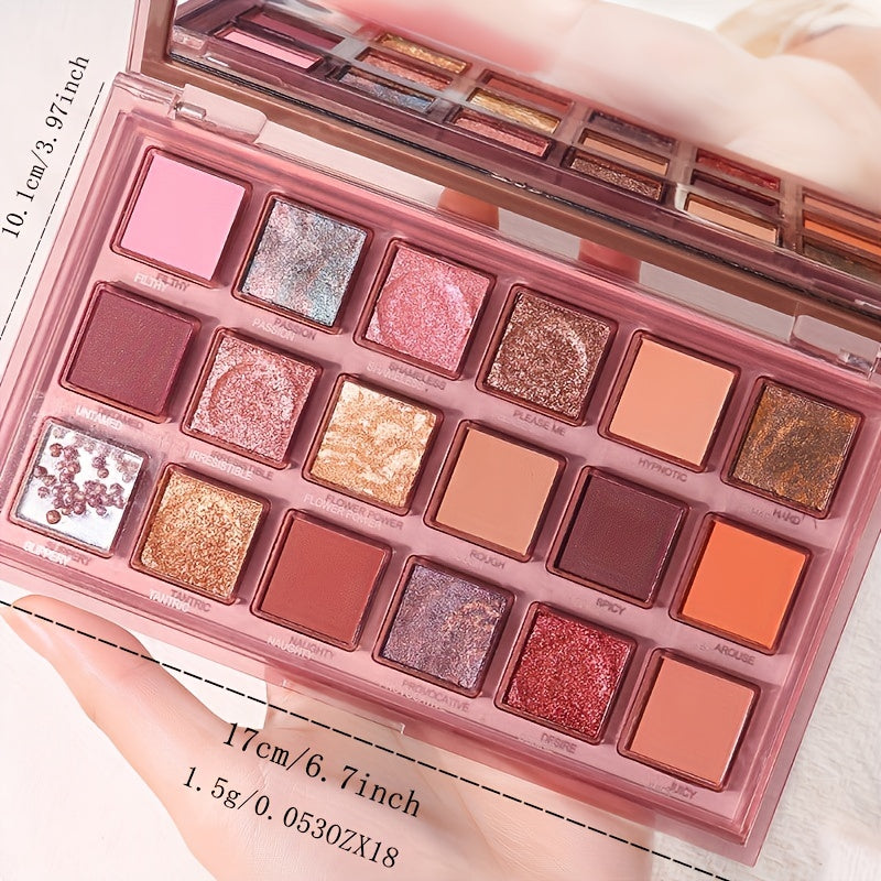 Rose Eyeshadow Palette Multicolor Pearly Matte Sequin Finish Eyeshadow Palette