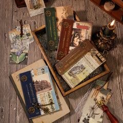 Vintage Collage Memo Pads - 50 Sheets Sticky Paper For School Supplies