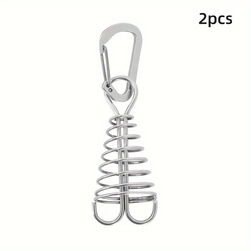 2pcs Stainless Steel Ground Nails for Plank Deck Boards & Camping Tents