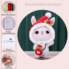 Christmas Hat Rabbit Felt DIY Package Holiday Gift Doll Decoration Sewing Materi