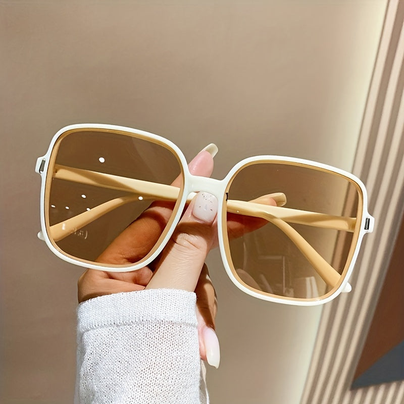 Large Square Sunglasses UV400 Sun Shades Glasses for Beach Vacation Travel