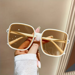 Large Square Sunglasses UV400 Sun Shades Glasses for Beach Vacation Travel