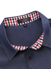 Men's Denim Stripe Lining Button Up Shirt
